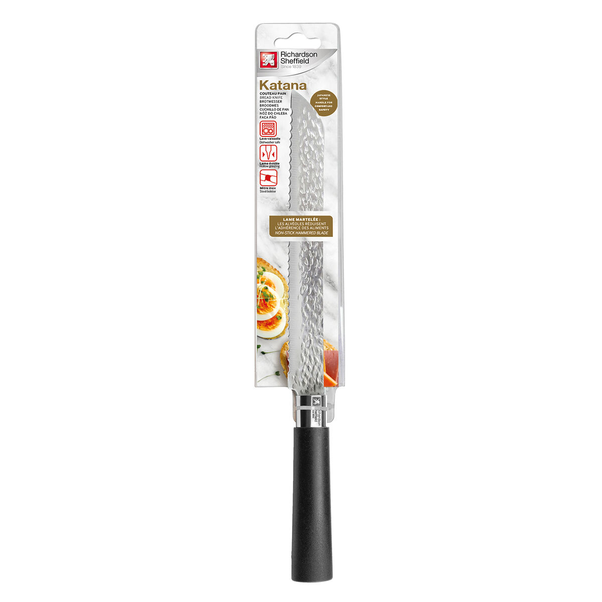 Bread Knife Richardson Sheffield Katana Metal Bakelite 20,5 cm (6 Units)