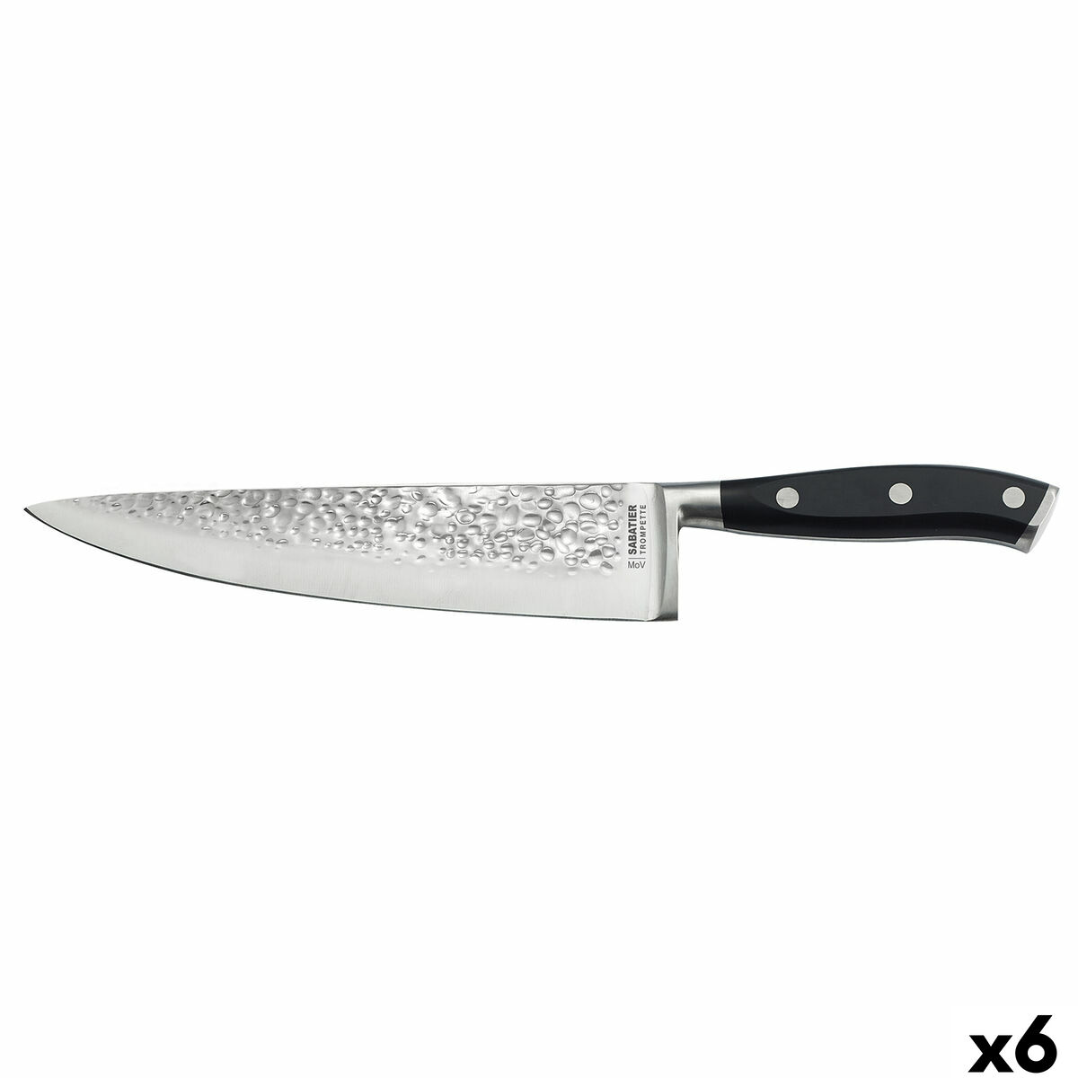 Chef’s knife Sabatier Carbon Black Metal Bakelite (6 Units)