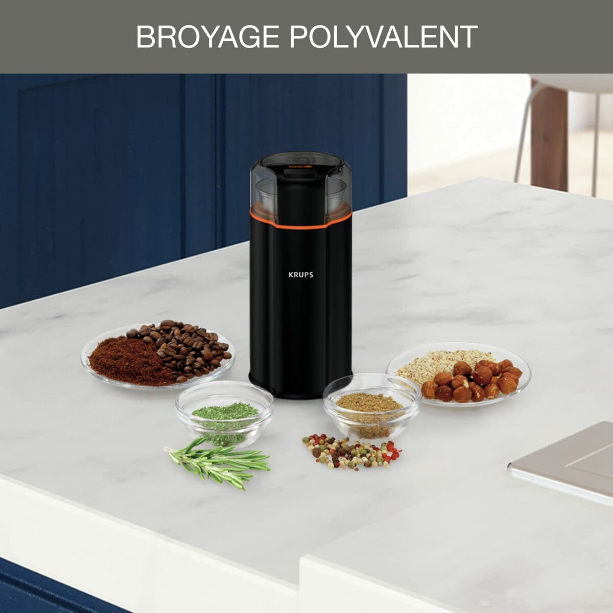 Electric Grinder Krups GX332810 Black 175 W 90 g
