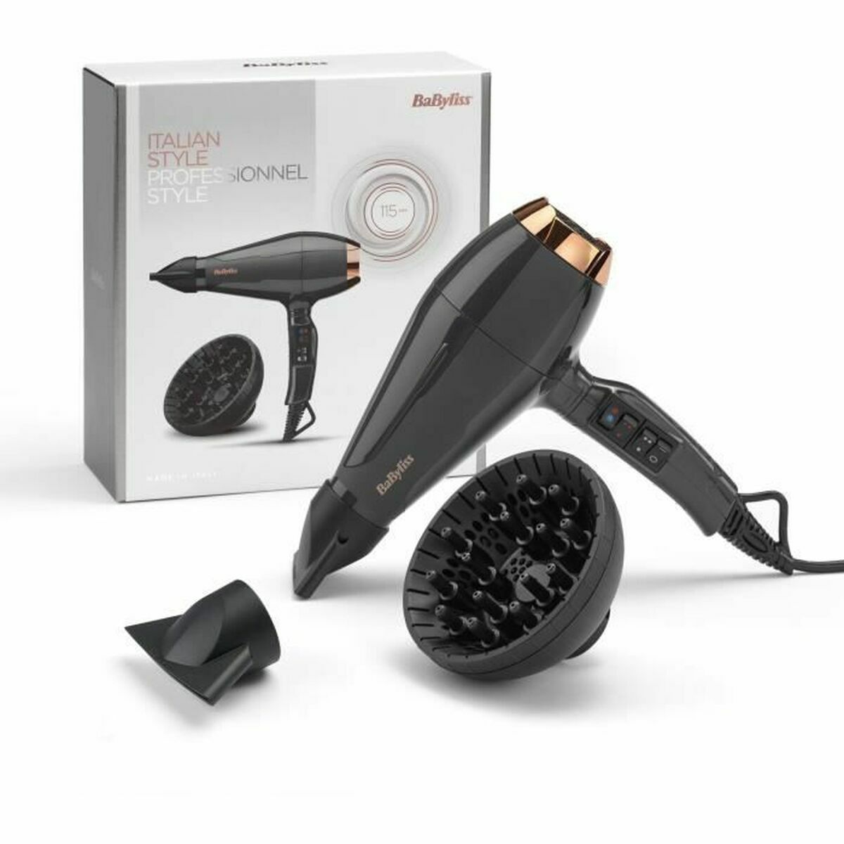 Hairdryer Babyliss 6719DE Black Grey 2200 W