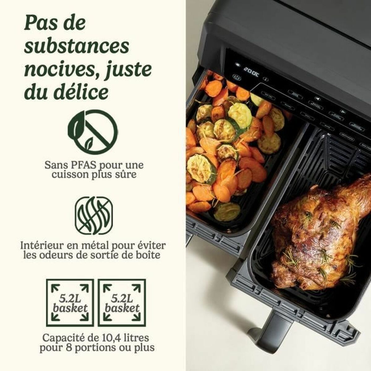 Air Fryer Cuisinart Black 2400 W