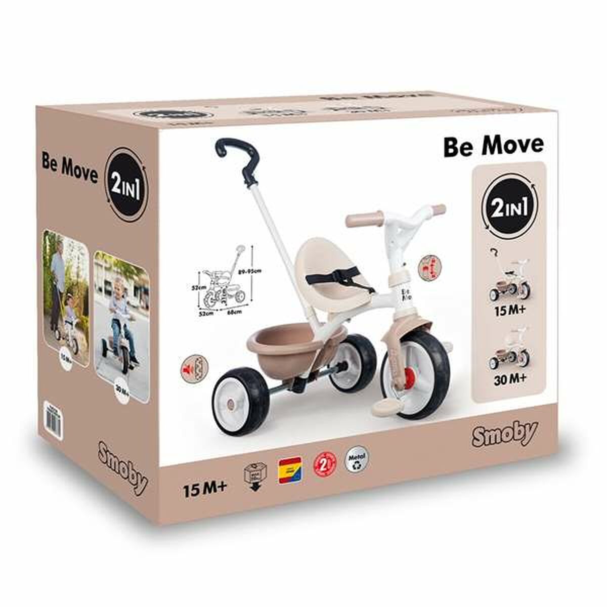 Tricycle Smoby Be move Beige