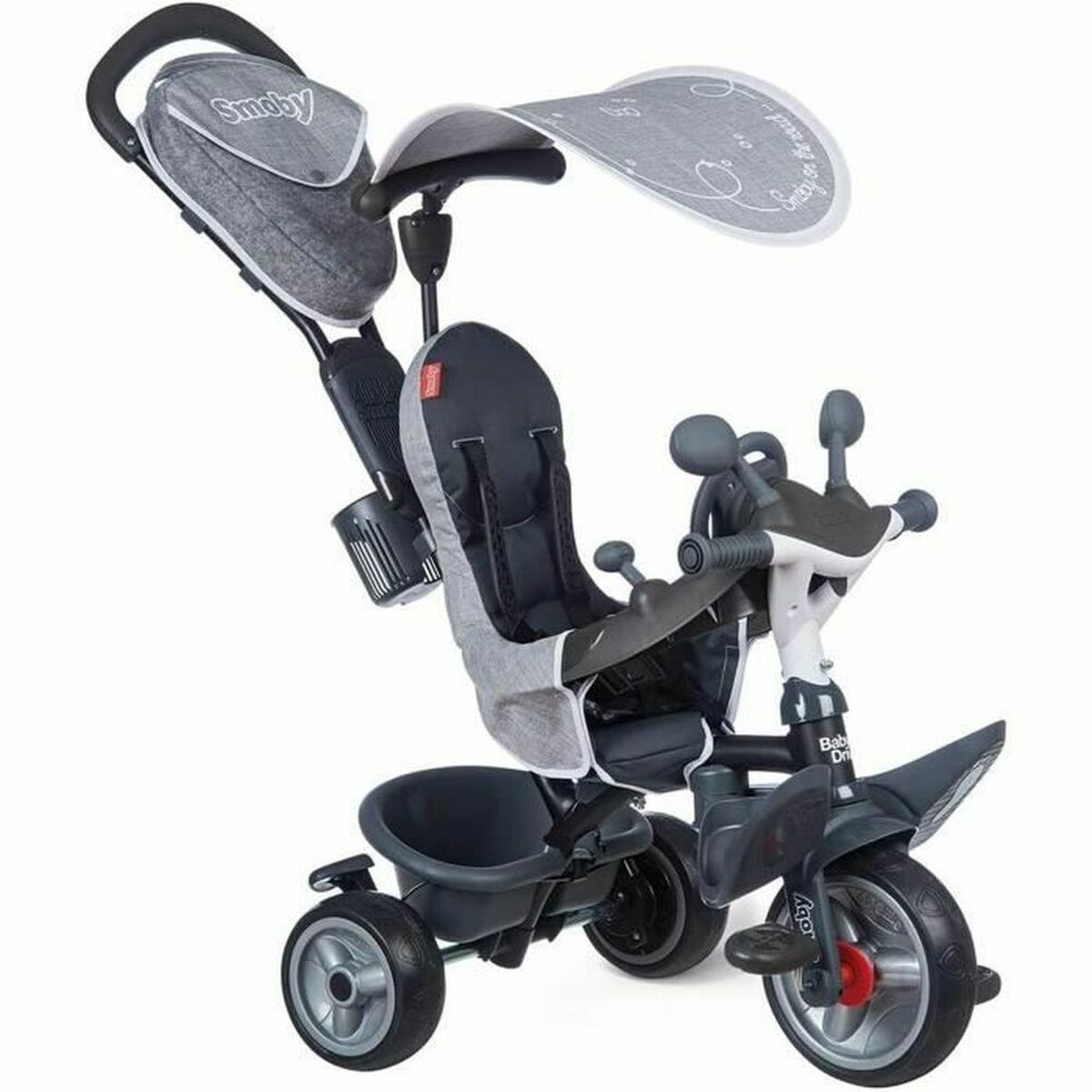 Tricycle Smoby Baby Driver Plus Grey Tricycle Smoby Baby Driver Plus Grey