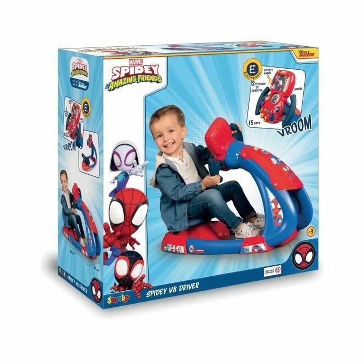 Racing seat Spidey Amazing friends Children’s Steering wheel