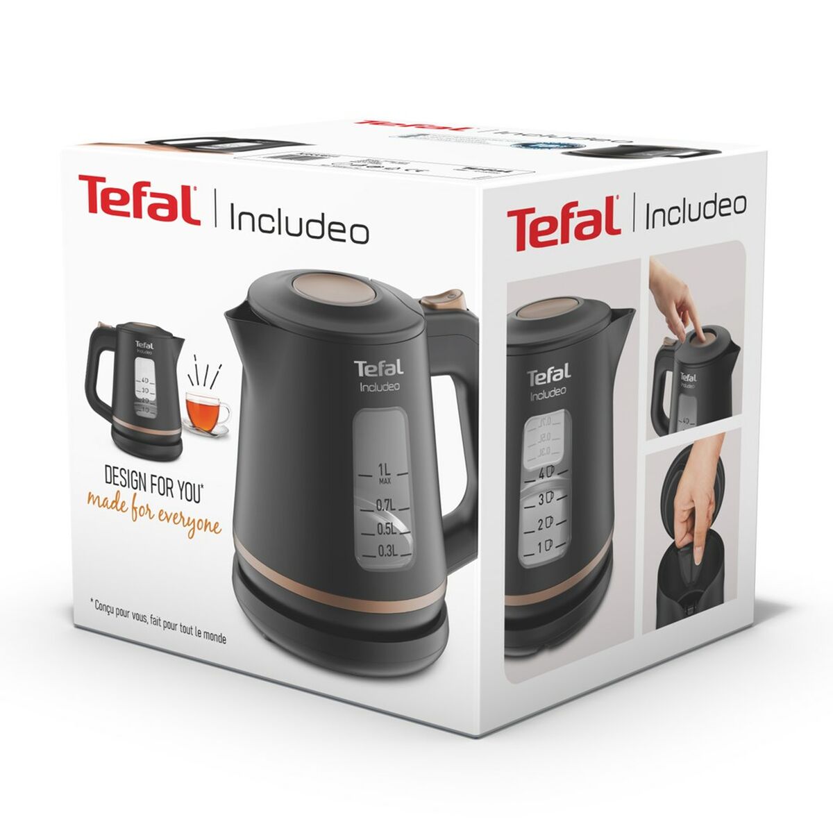 Kettle Tefal KI5338 Black Plastic 2400 W 1 L