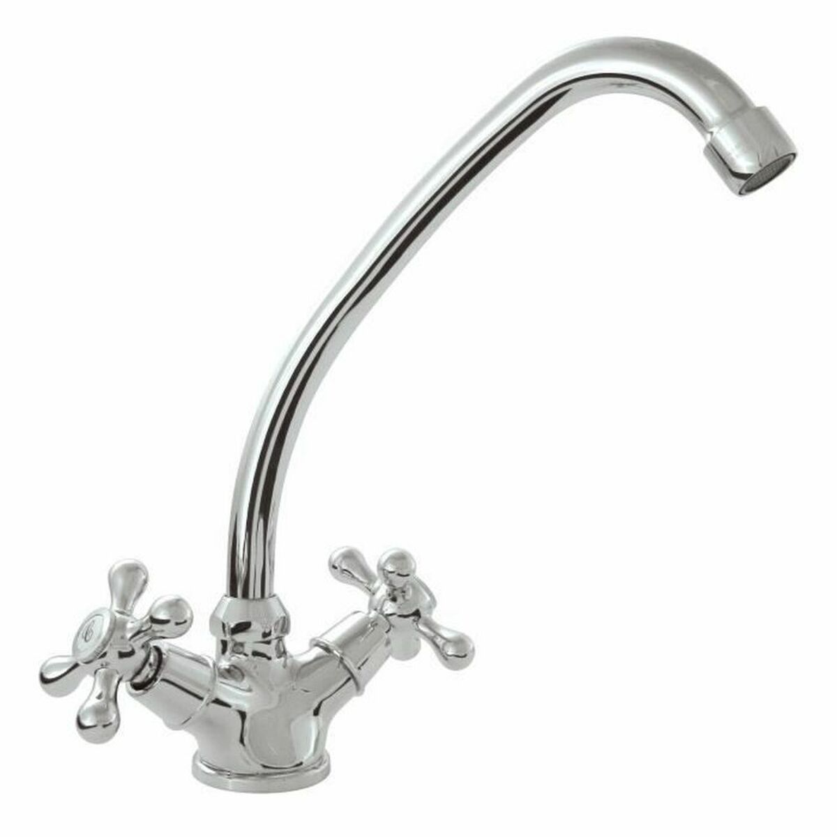 Mixer Tap Rousseau BEVERLEY Grey Stainless steel Brass Mixer Tap Rousseau BEVERLEY Grey Stainless steel Brass