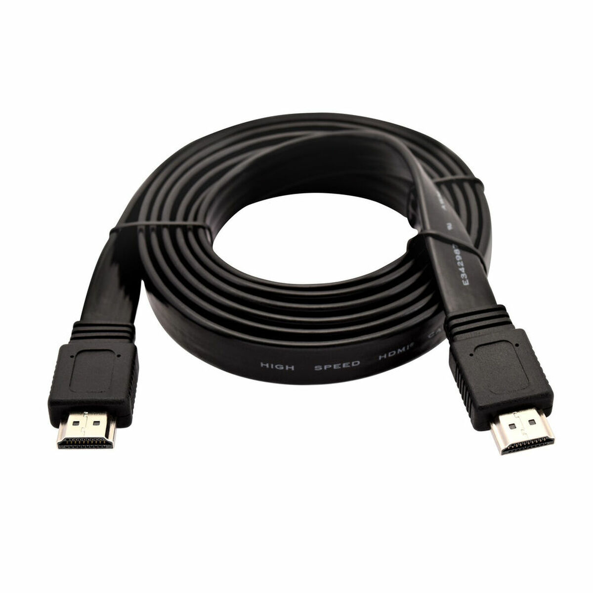 HDMI Cable V7 V7HDMI4FL-02M-BK-1E Black HDMI Cable V7 V7HDMI4FL-02M-BK-1E Black