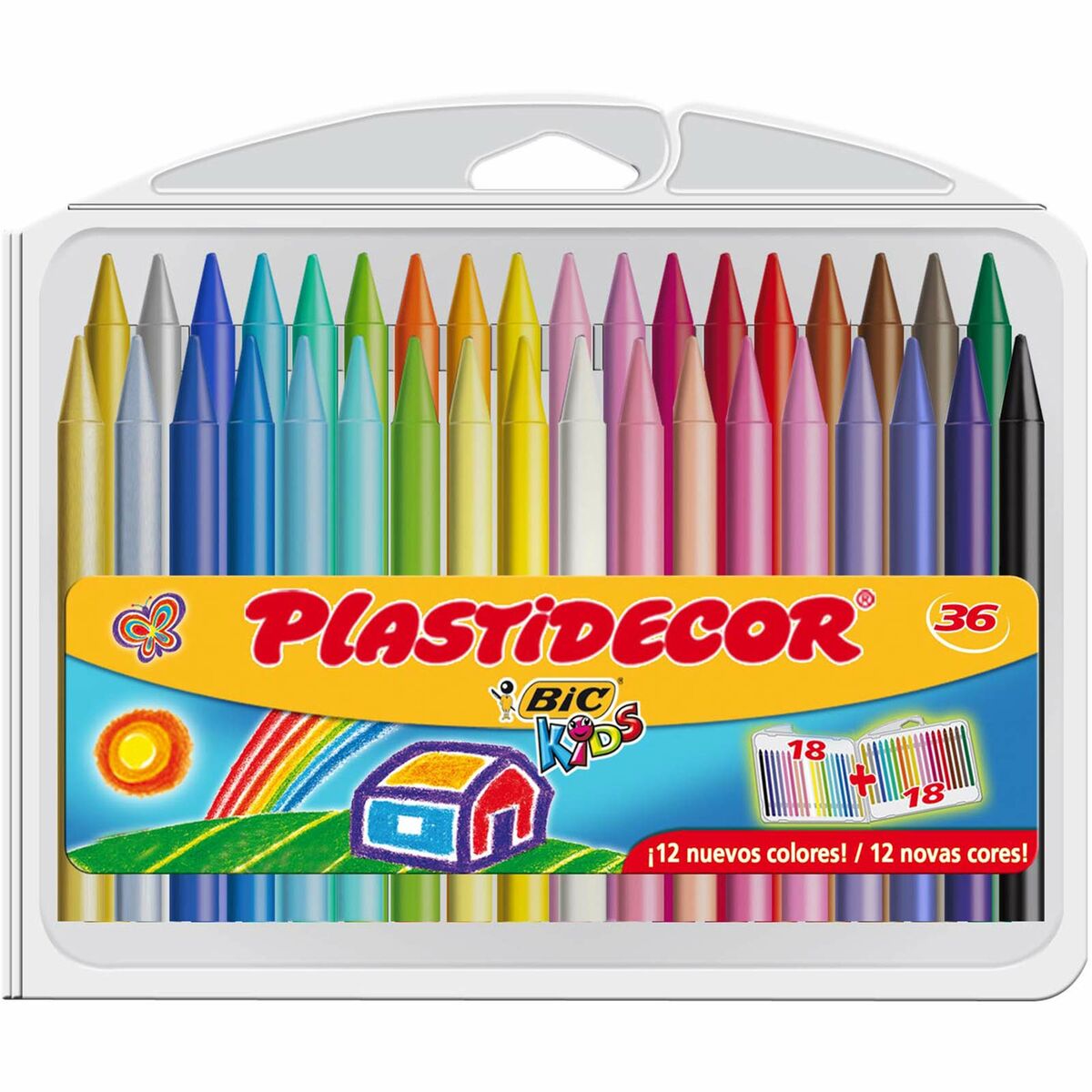Coloured crayons Plastidecor Multicolour Coloured crayons Plastidecor Multicolour