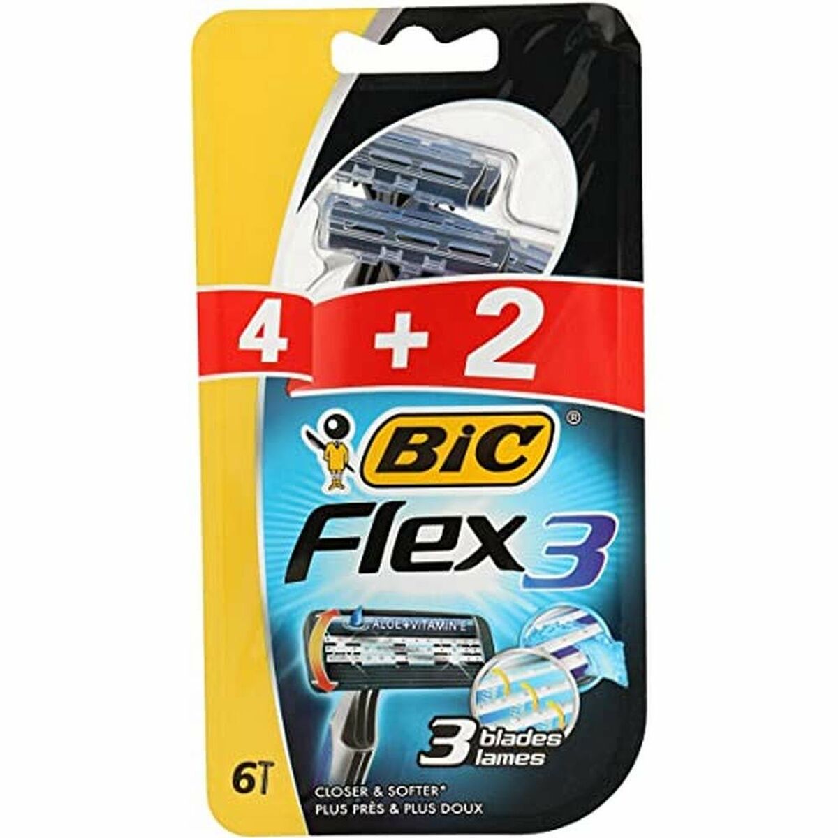 Manual shaving razor Bic (4 Units)