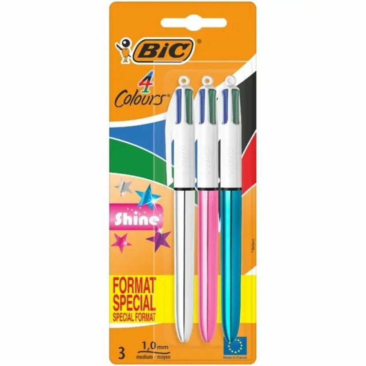Set of Biros Bic 4 Colors Shine 9122751 Set of Biros Bic 4 Colors Shine 9122751