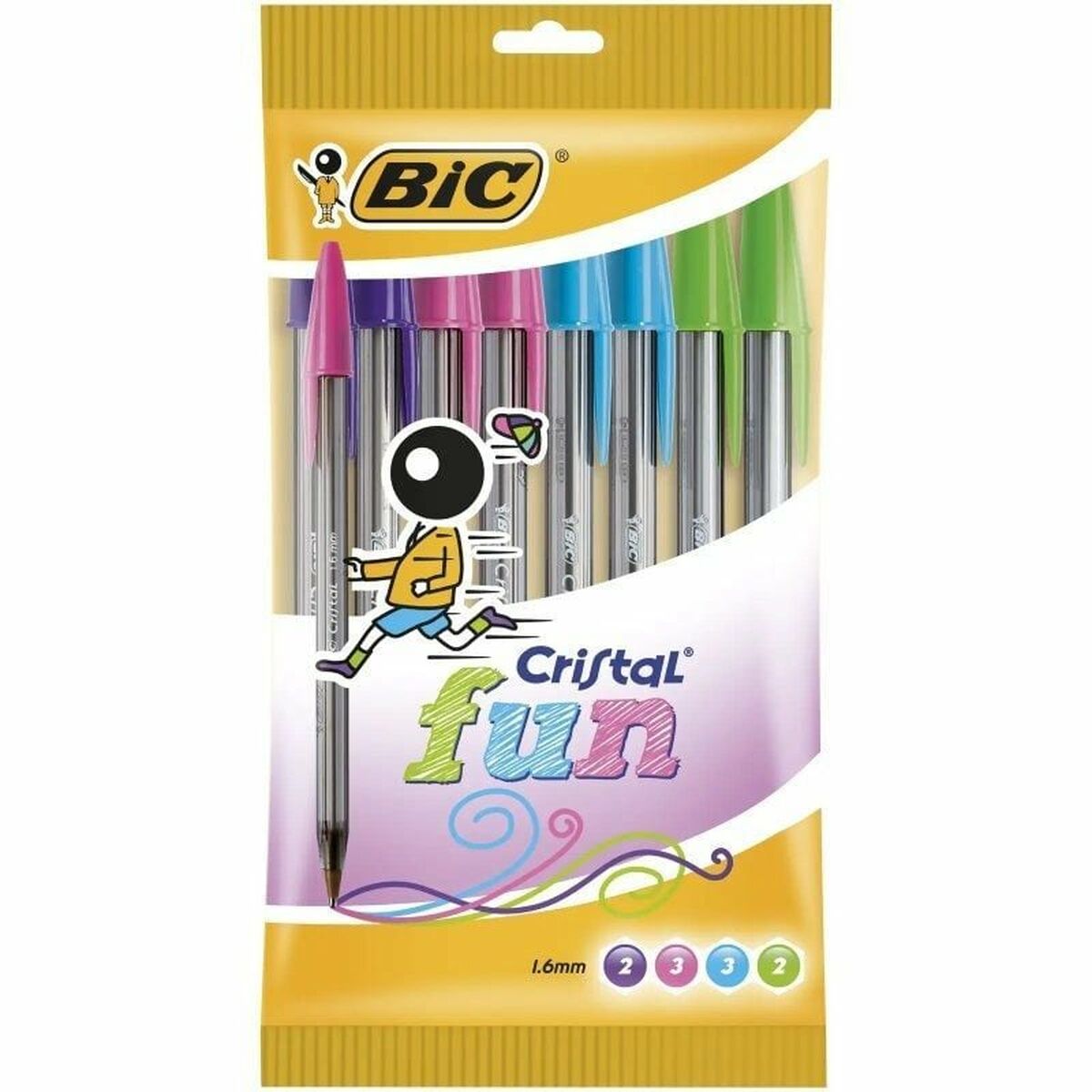 Set of Biros Bic Cristal Fun 921342 Multicolour 10 Pieces (10 Units) Set of Biros Bic Cristal Fun 921342 Multicolour 10 Pieces (10 Units)