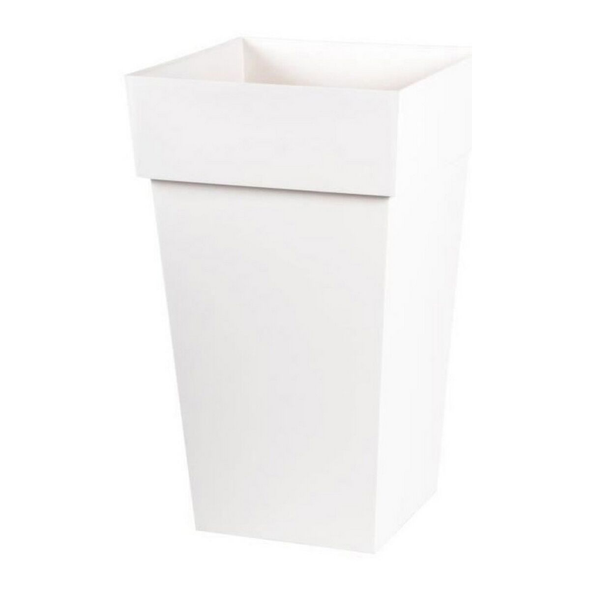 Plant pot EDA Tuscan Squared White polypropylene (39 x 39 x 65 cm)