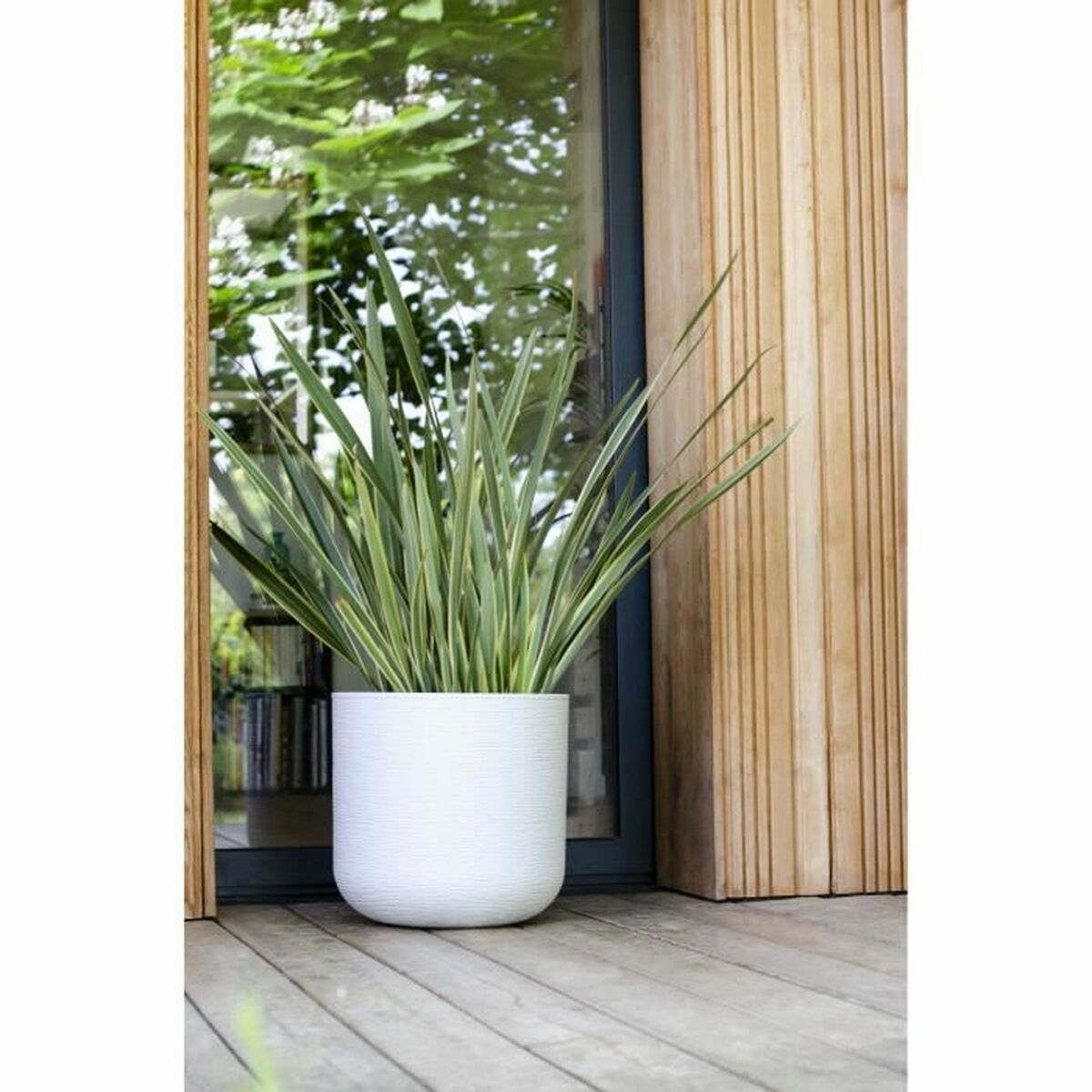 Planter EDA Graphit’Up Circular White Plastic  50 cm