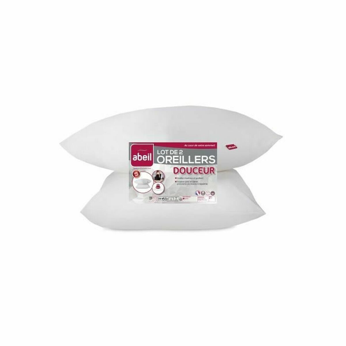 Pillow Abeil White 60 x 60 cm (2 Units) Pillow Abeil White 60 x 60 cm (2 Units)
