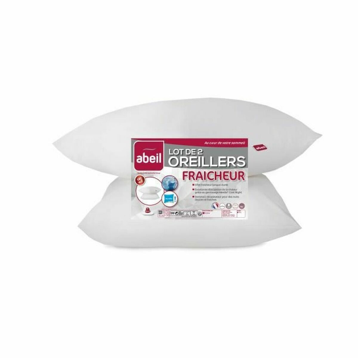 Pillow Abeil White 60 x 60 cm (2 Units) Pillow Abeil White 60 x 60 cm (2 Units)
