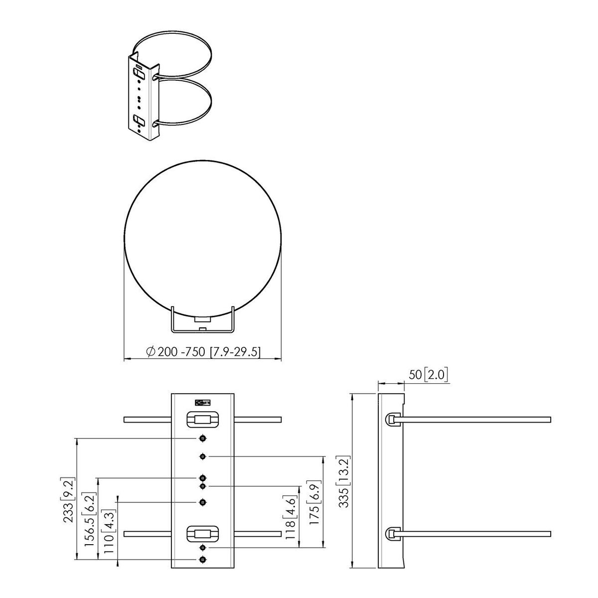 Fixing Plate Vogel’s PFA 9145