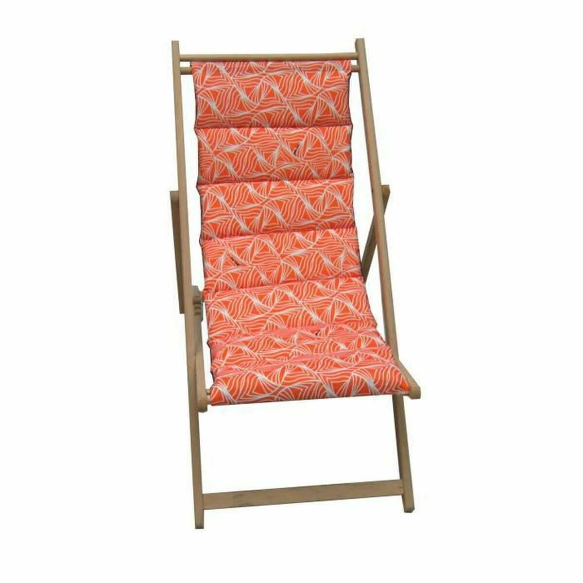 Sun-lounger Jardin Prive Wave Orange Canvas beech wood (106 x 55 x 95 cm) Sun-lounger Jardin Prive Wave Orange Canvas beech wood (106 x 55 x 95 cm)