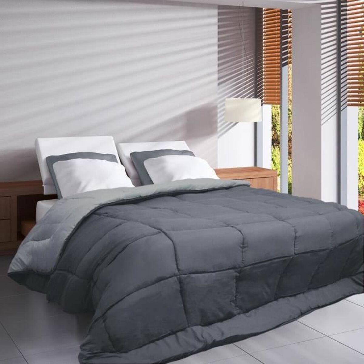Duvet Poyet  Motte Grey Bicoloured 200 g/m 240 x 260 cm