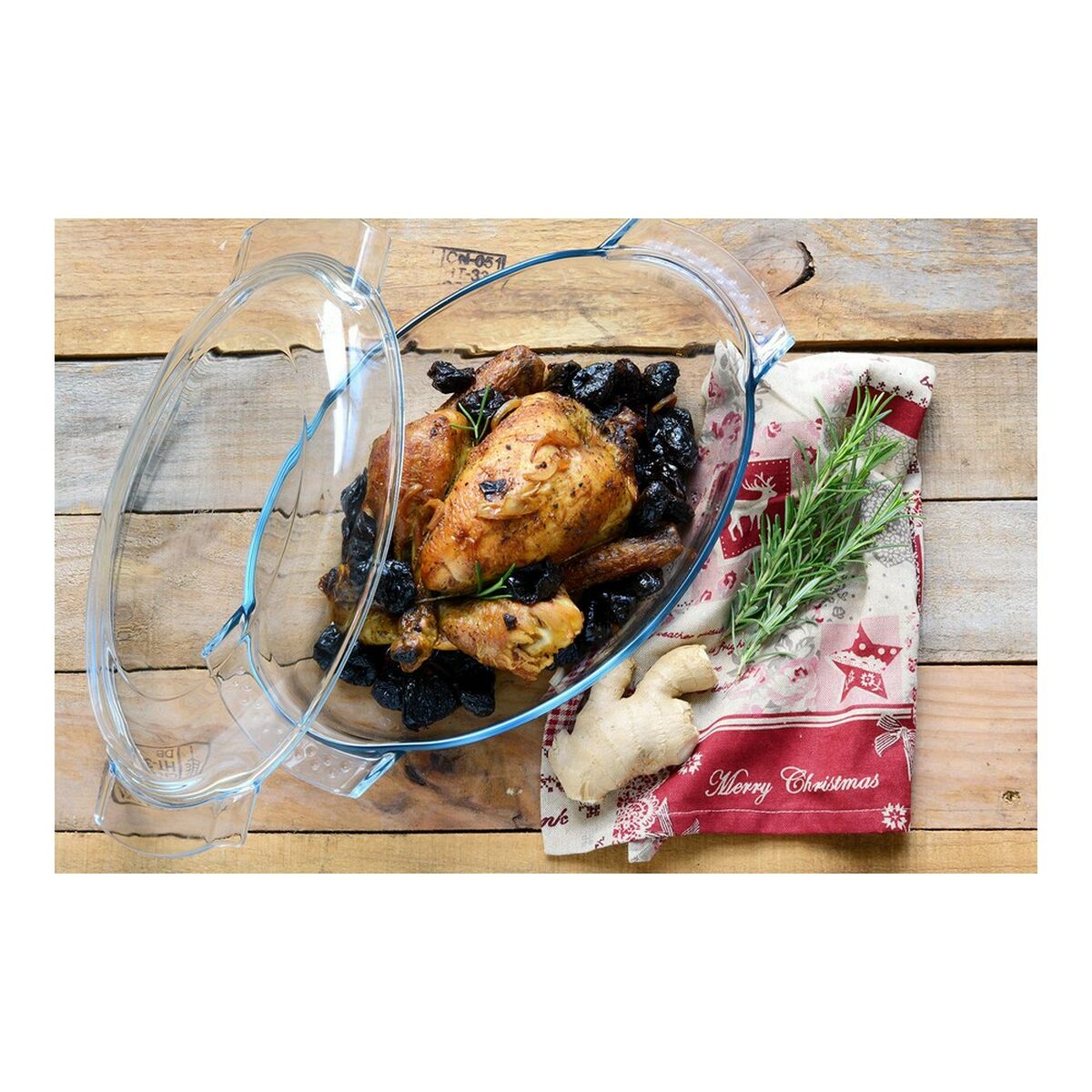 Oven Dish Pyrex 1040712 White Transparent Tempered Glass 6 L 4,5 g 4,5 L