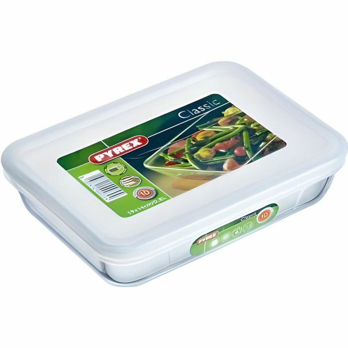 Tray with lid Pyrex 241P000/5016 White Transparent 800 ml Tray with lid Pyrex 241P000/5016 White Transparent 800 ml