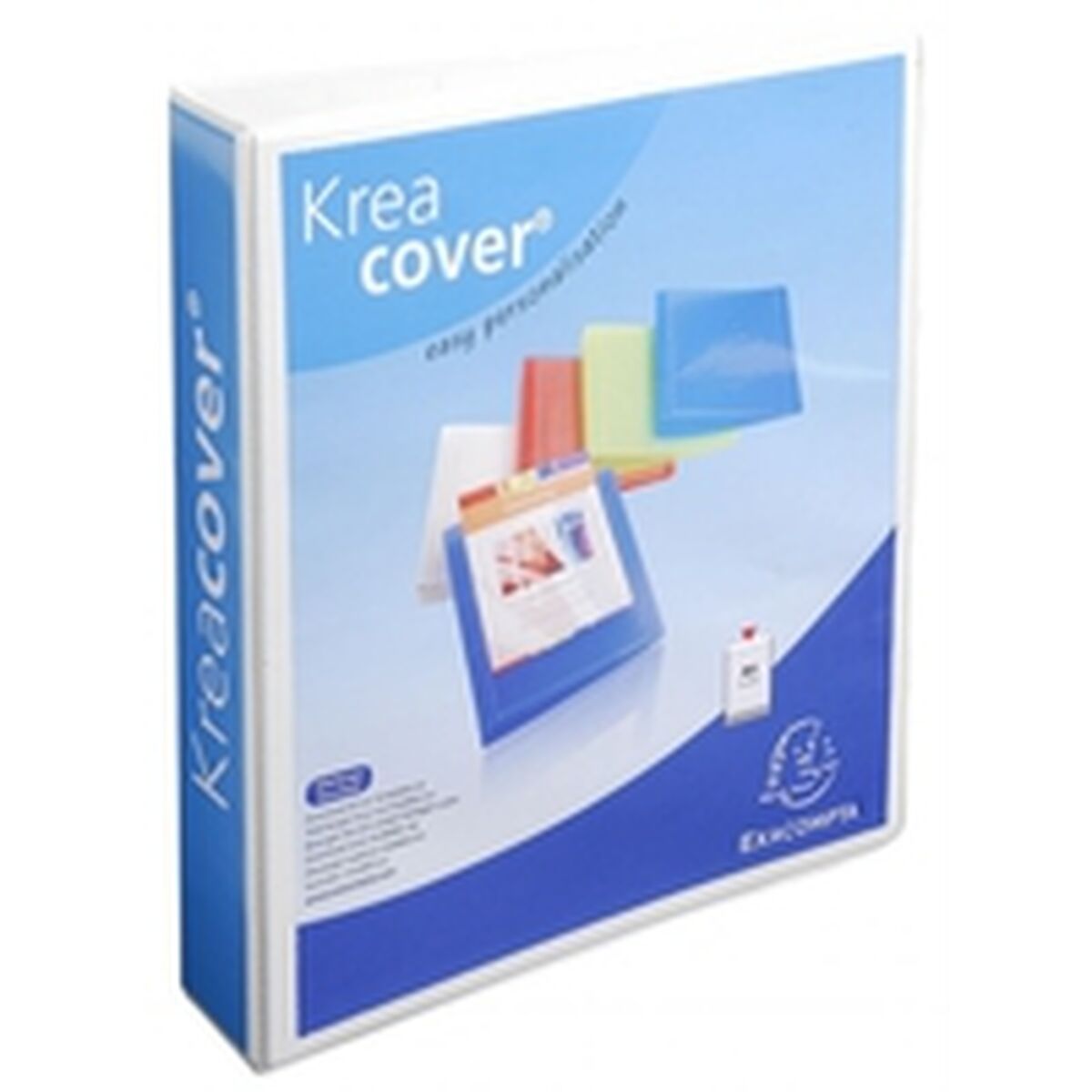 Ring binder Exacompta KREACOVER White A4+ (10 Units) Ring binder Exacompta KREACOVER White A4+ (10 Units)