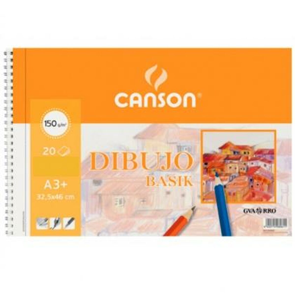 Drawing pad Canson Basik Smooth Micro perforated 150 g 20 Sheets 10Units Spiral (32,5 x 46 cm) Drawing pad Canson Basik Smooth Micro perforated 150 g 20 Sheets 10Units Spiral (32,5 x 46 cm)