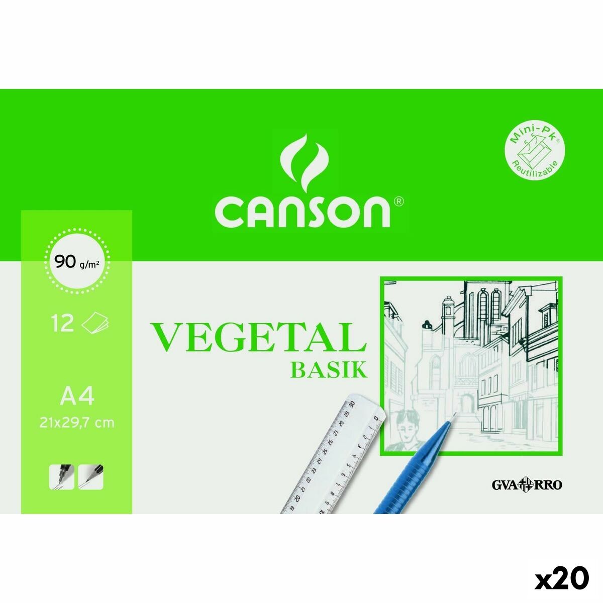 Drawing paper Canson VEGETAL BASIK A4 12 Sheets (20 Units) Drawing paper Canson VEGETAL BASIK A4 12 Sheets (20 Units)