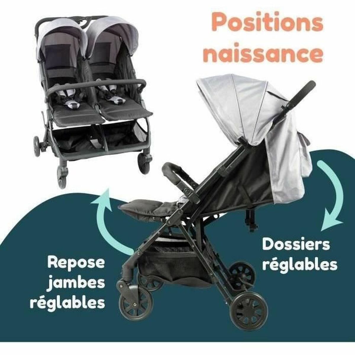 Baby’s Pushchair Bambisol Grey