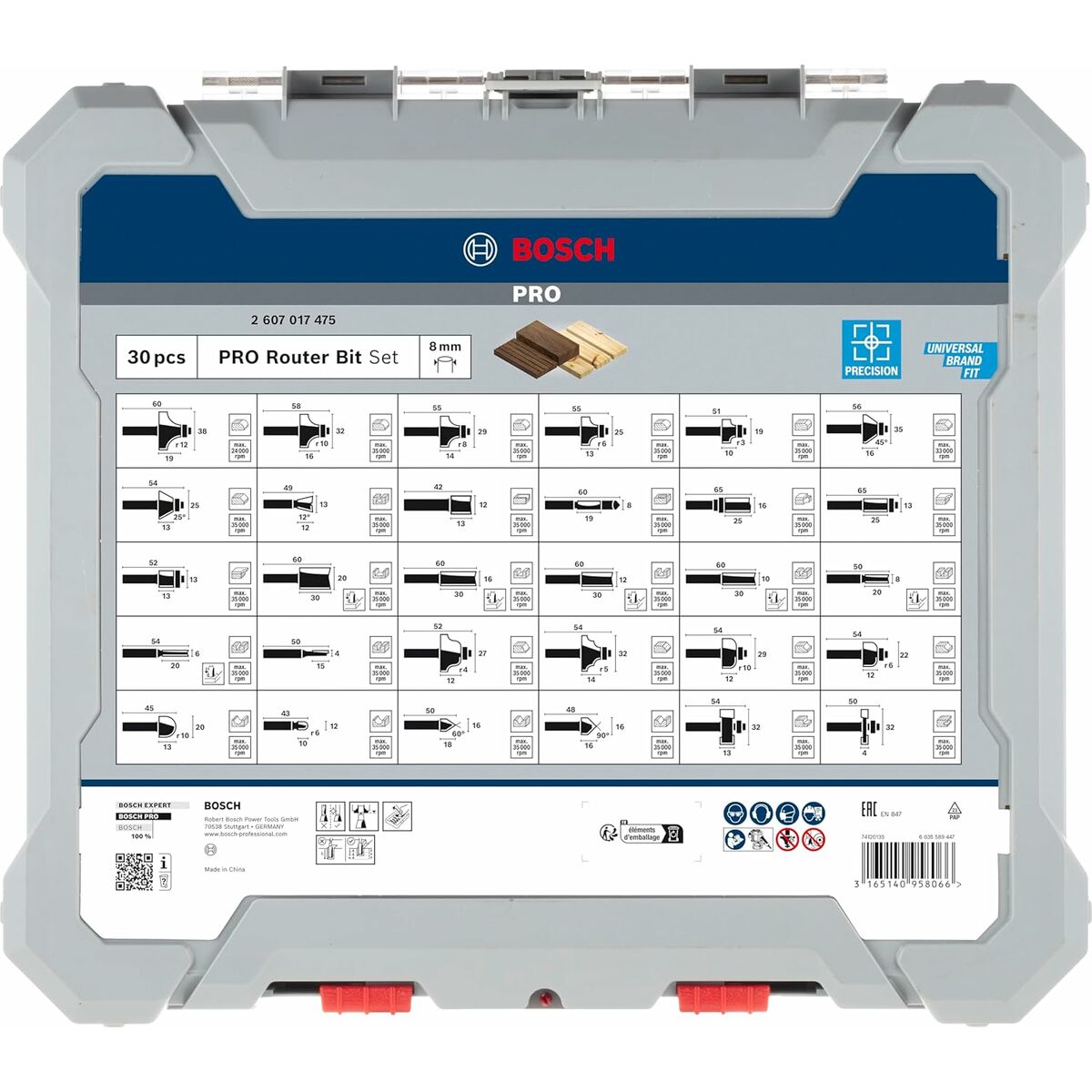 Accessories set BOSCH 2607017475 30 Pieces
