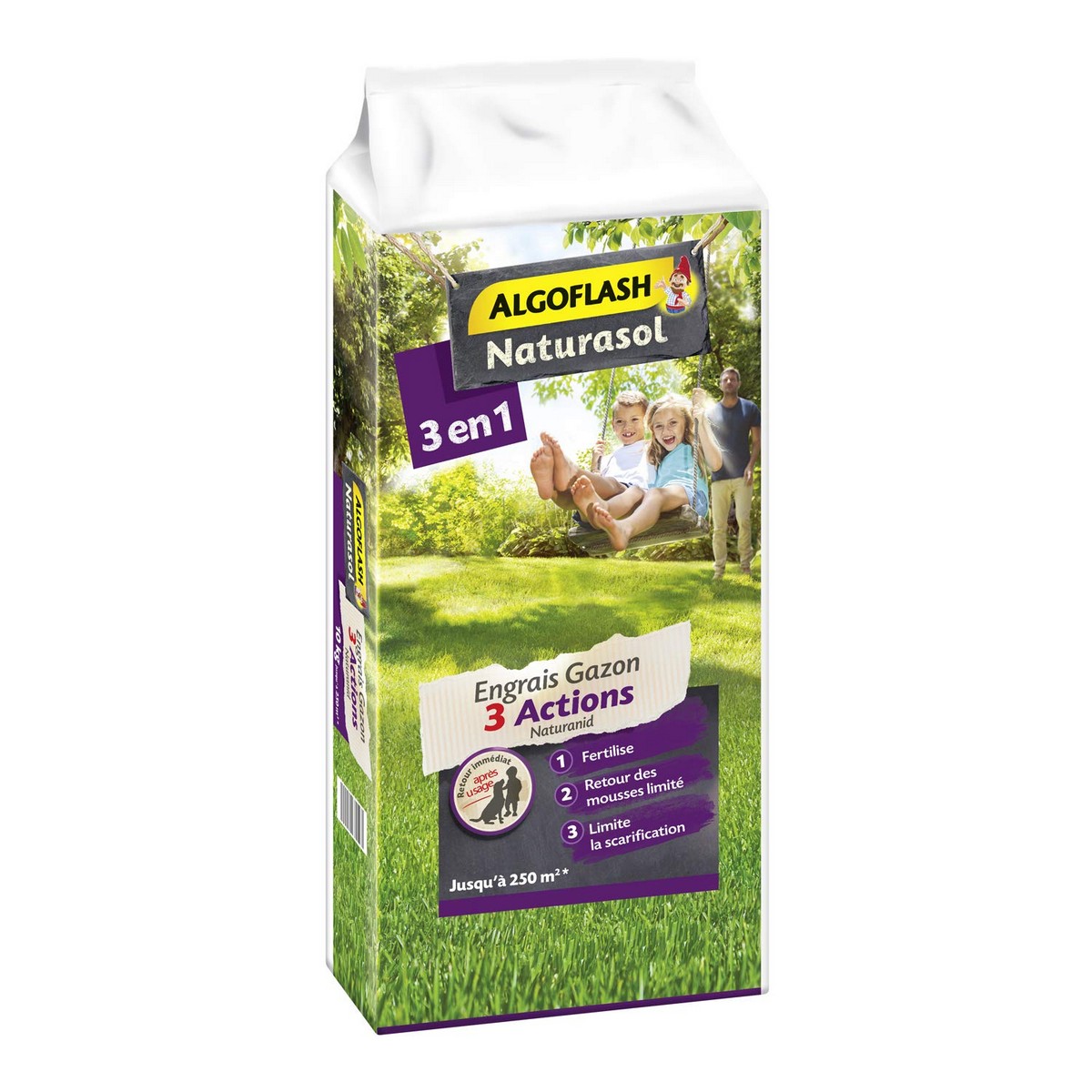 Plant fertiliser Algoflash AG3BIO250 Grass 3-in-1 10 kg Plant fertiliser Algoflash AG3BIO250 Grass 3-in-1 10 kg