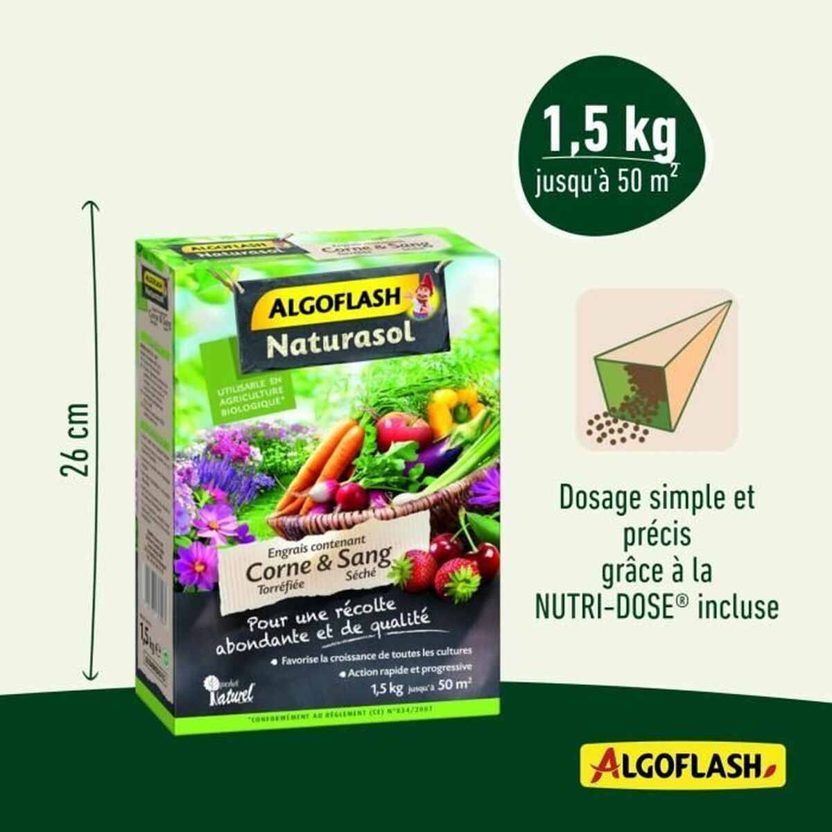Plant fertiliser Algoflash 1,5 Kg
