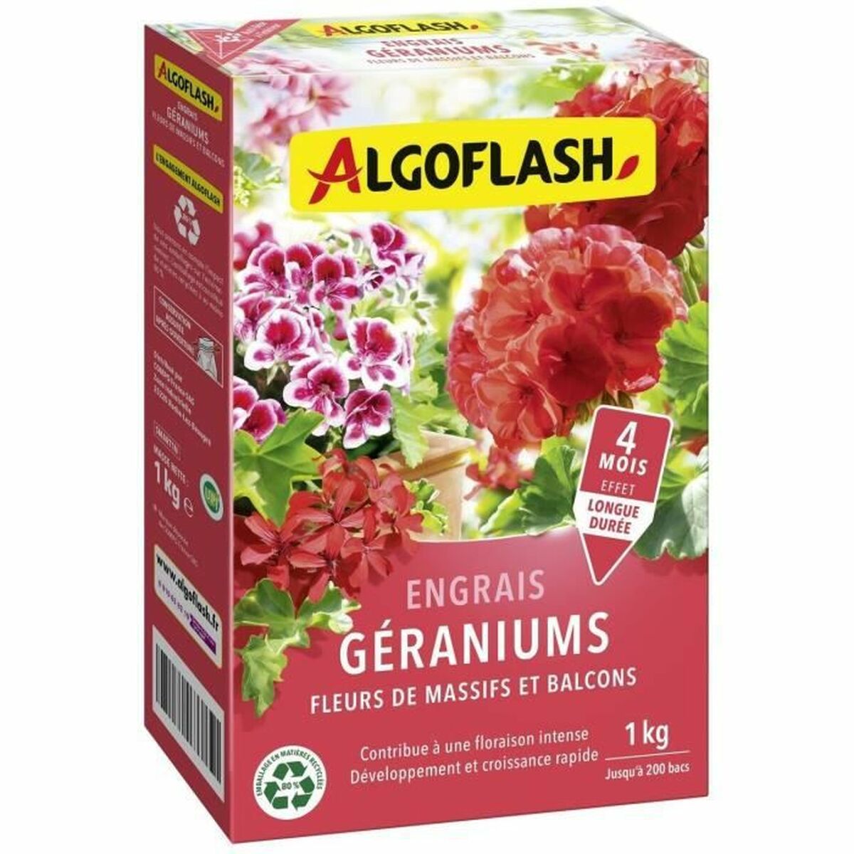 Plant fertiliser Algoflash SMART1N Geranium Flowers 1 kg Plant fertiliser Algoflash SMART1N Geranium Flowers 1 kg