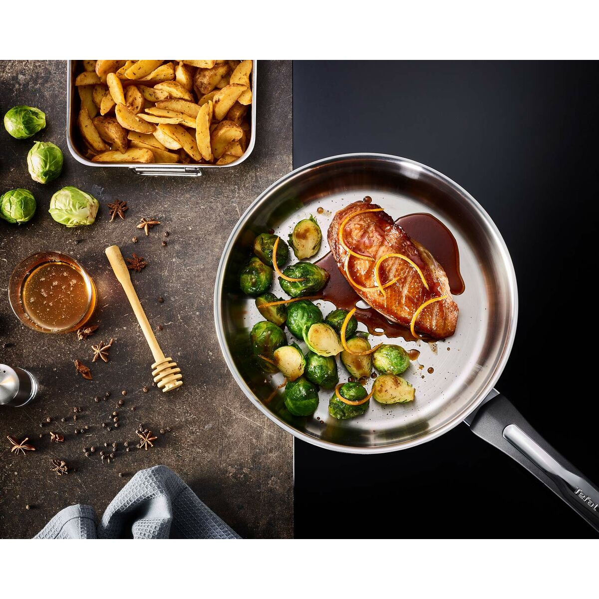 Pan Tefal EMOTION    28CM Silver Stainless steel 28 cm  28 cm