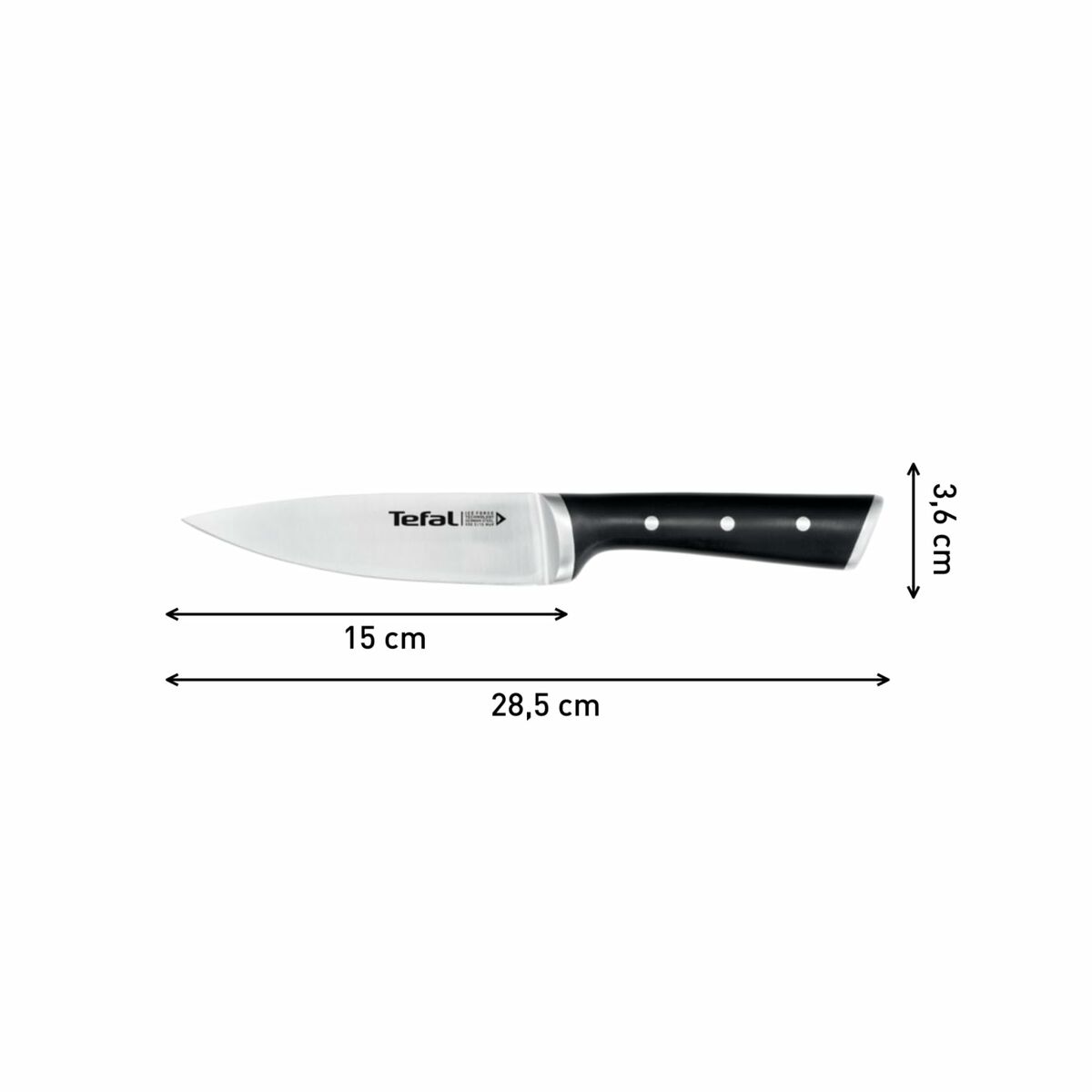Kitchen Knife Tefal K23203 Black 7″ Stainless steel Plastic 15 cm