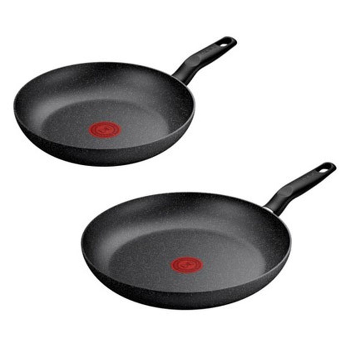 Pan Tefal DARK ESSENTIAL Black Aluminium 24 cm 28 cm 2 Pieces (2 Units) Pan Tefal DARK ESSENTIAL Black Aluminium 24 cm 28 cm 2 Pieces (2 Units)