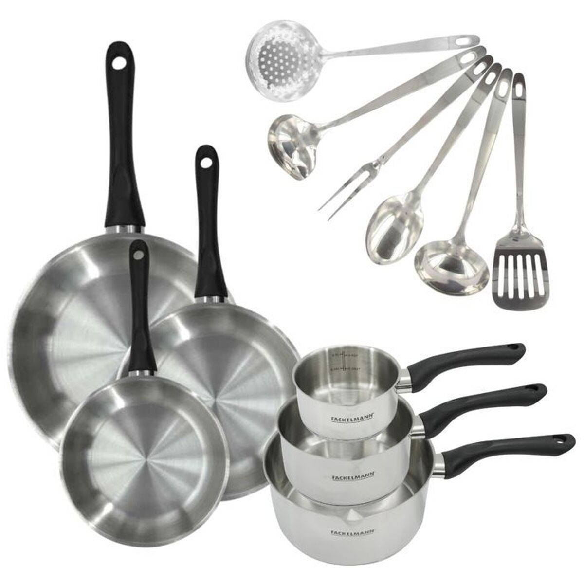 Cookware Fackelmann Ginebra Steel 12 Pieces Cookware Fackelmann Ginebra Steel 12 Pieces