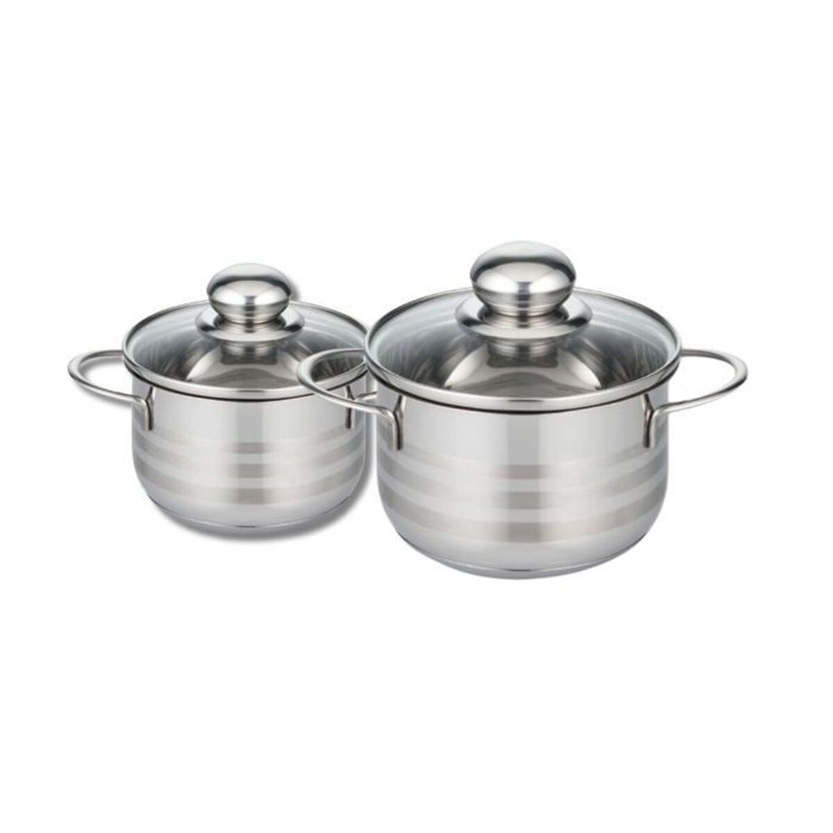 Saucepans Fackelmann Elo Brillant Steel 1,75 L 1,25 L 2 Pieces Saucepans Fackelmann Elo Brillant Steel 1,75 L 1,25 L 2 Pieces