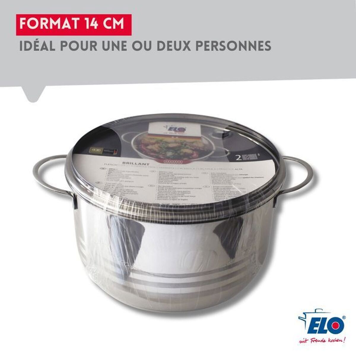 Saucepans Fackelmann Elo Brillant Steel 1,75 L 1,25 L 2 Pieces
