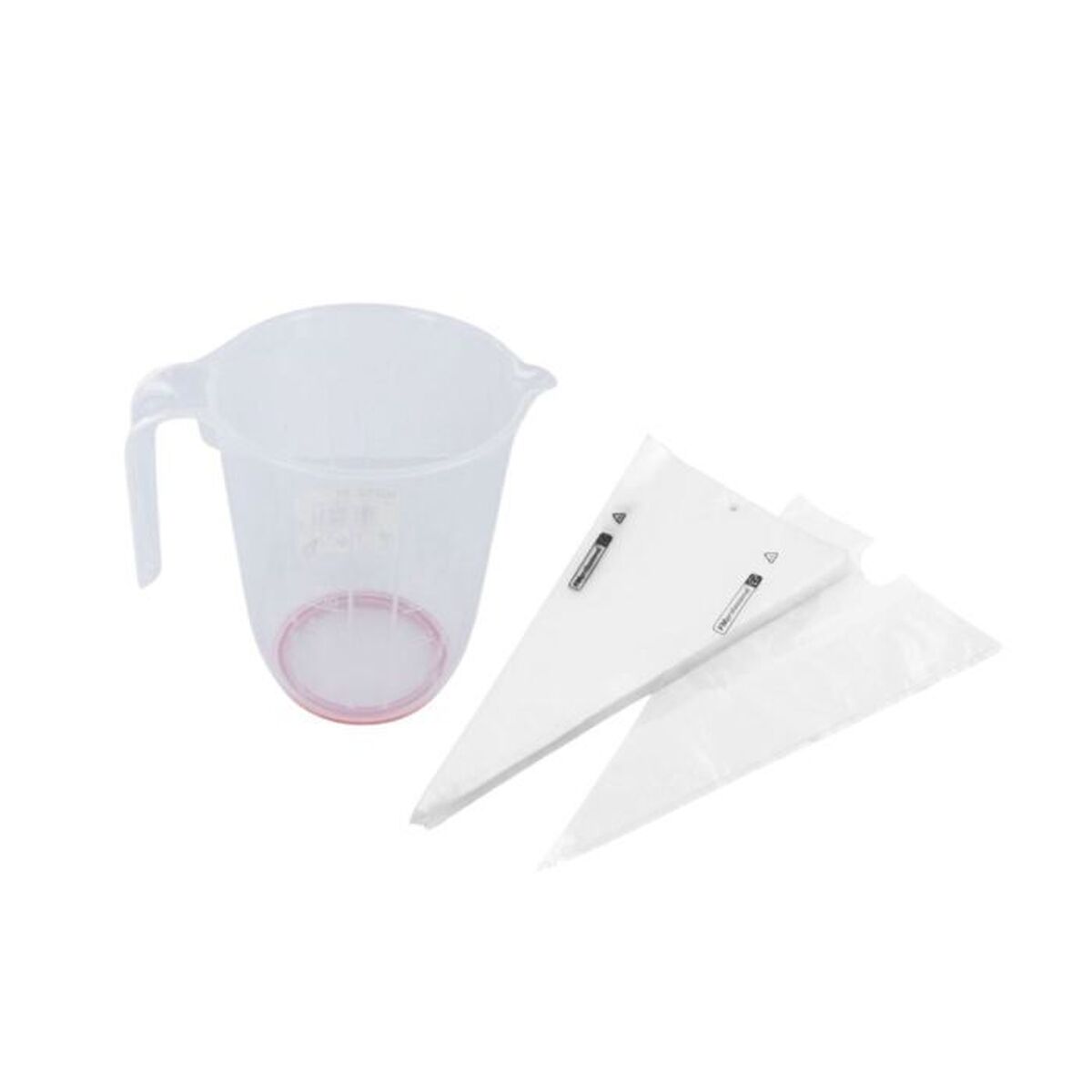 Set FM Professional Transparent Pastry Bag Measuring beaker 1 L Set FM Professional Transparent Pastry Bag Measuring beaker 1 L