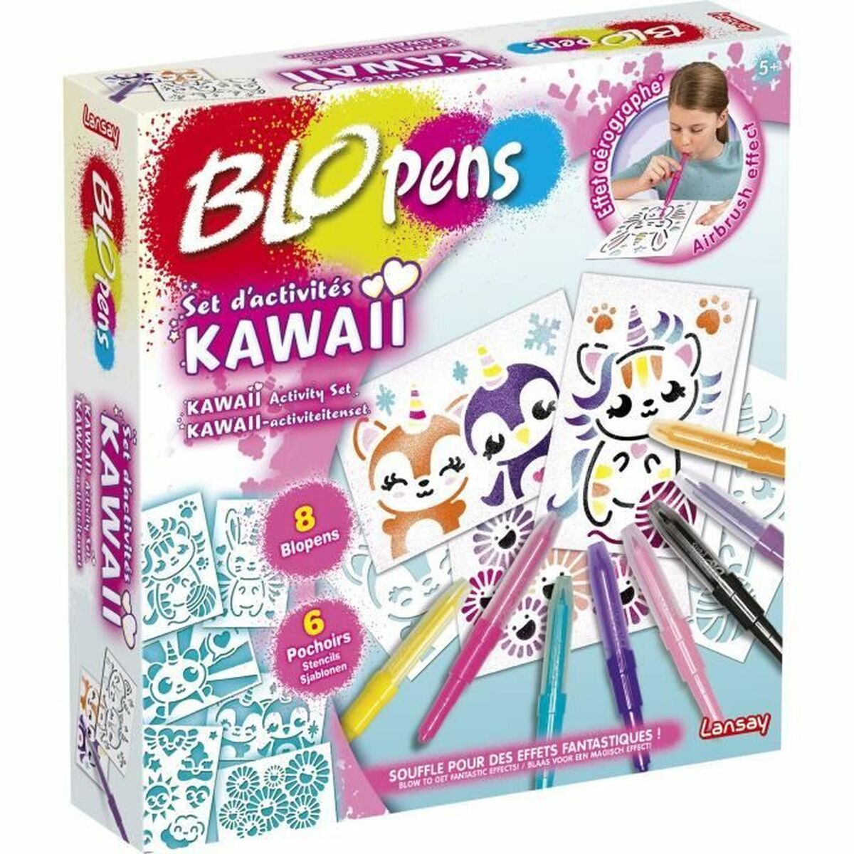 Colouring Activity Box Lansay BLOPENS KAWAII Multicolour