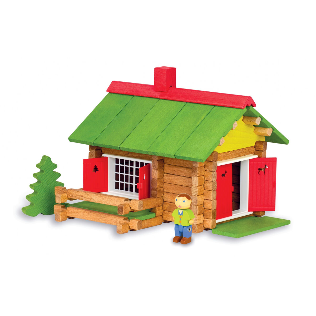 Action Figures Jeujura My Wooden Chalet 100 Pieces Playset Action Figures Jeujura My Wooden Chalet 100 Pieces Playset