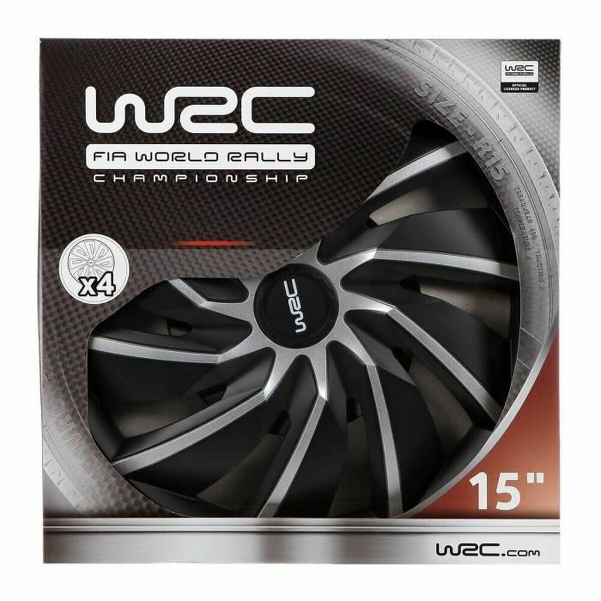 Hubcap WRC 7598 Grey Black/Grey 15″ 4 Pieces