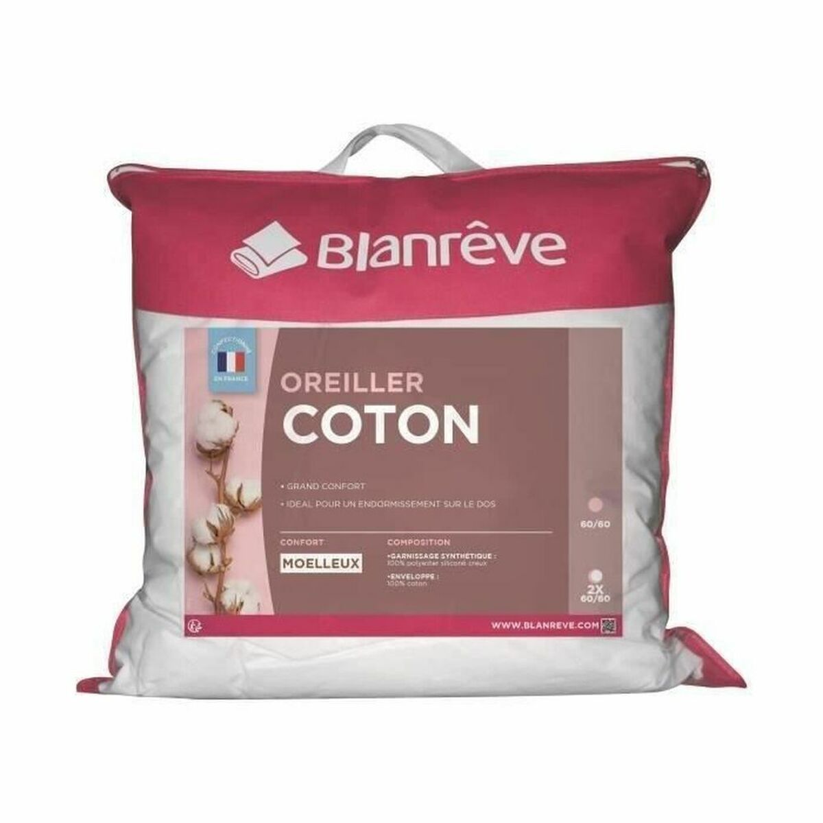 Pillow Blanreve White 60 x 60 cm (2 Units) Pillow Blanreve White 60 x 60 cm (2 Units)