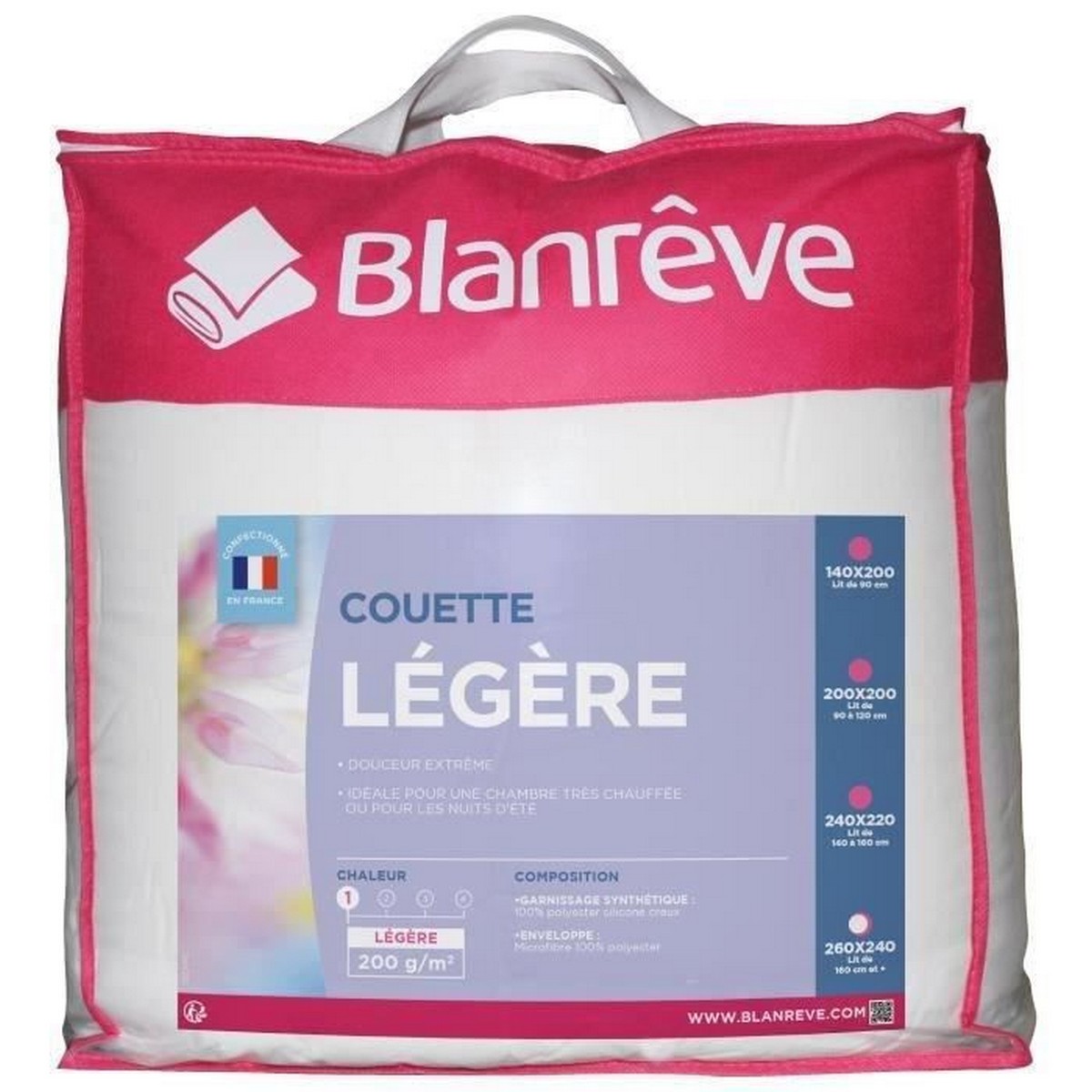 Duvet Blanreve Light Microfibre White 200 g/m 240 x 260 cm