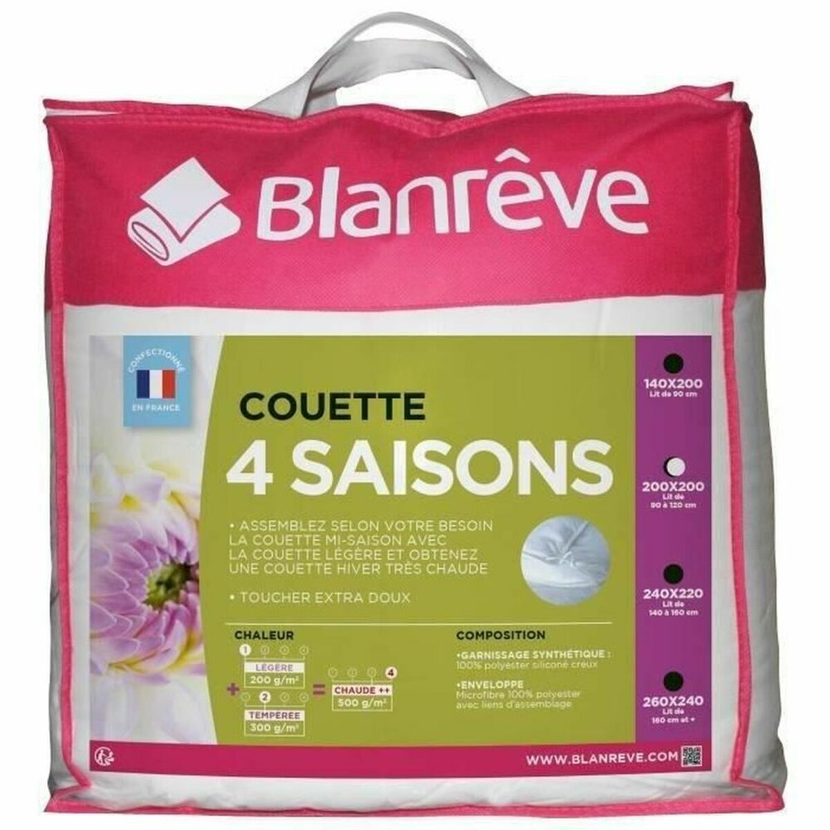 Duvet Blanreve White 300 g/m 200 x 200 cm