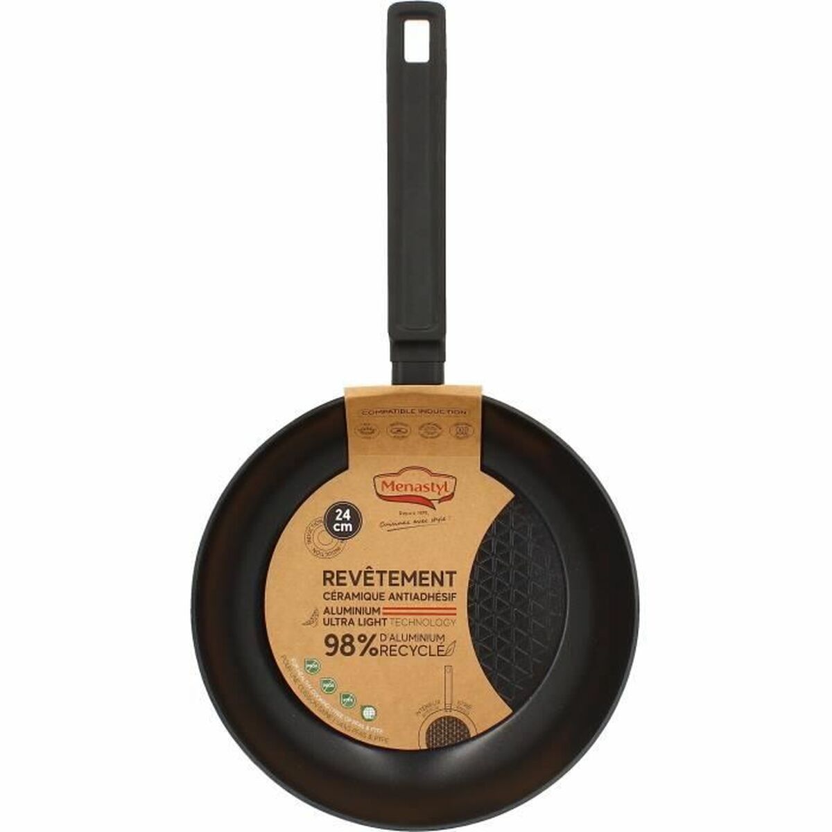 Pan Menastyl Black Toughened aluminium Ø 24 cm