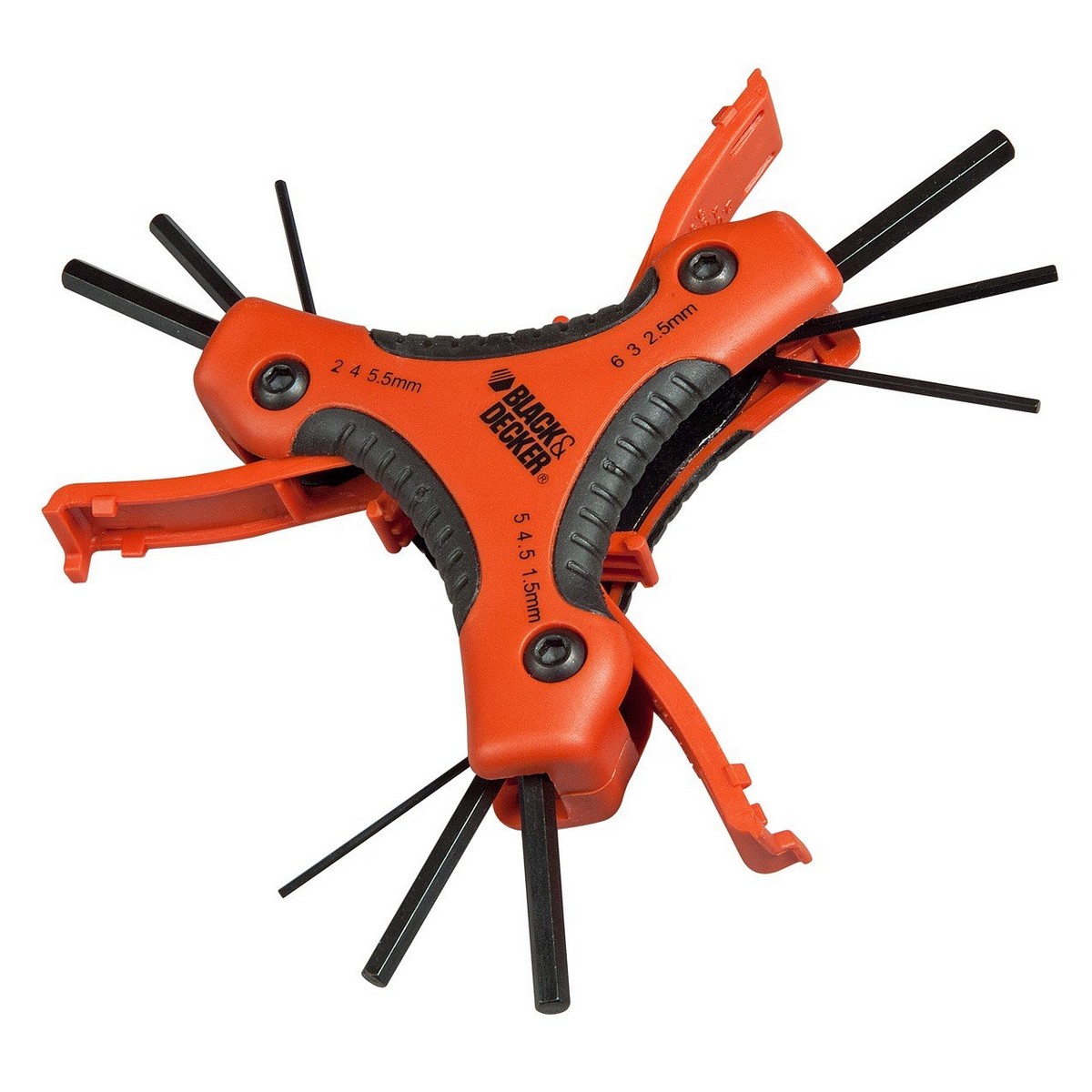 Foldable Hexagonal keys Black & Decker bdht0-71628 1,5-2-2,5-3-4-4,5-5-5,5-6 mm Foldable Hexagonal keys Black & Decker bdht0-71628 1,5-2-2,5-3-4-4,5-5-5,5-6 mm