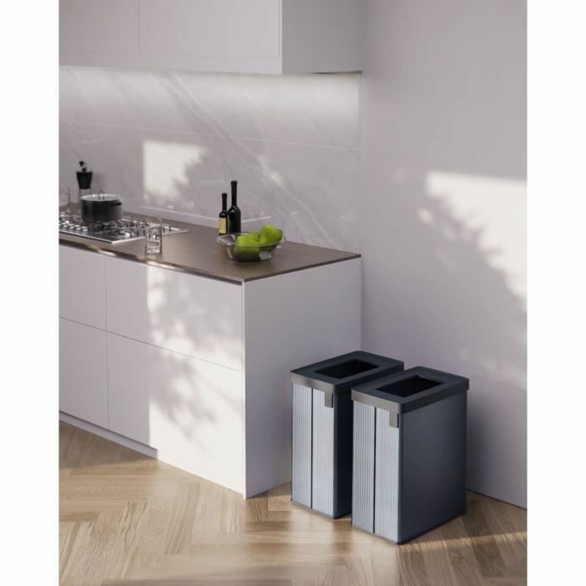 Recycling Waste Bin Curver VERTO Grey 54 L Plastic