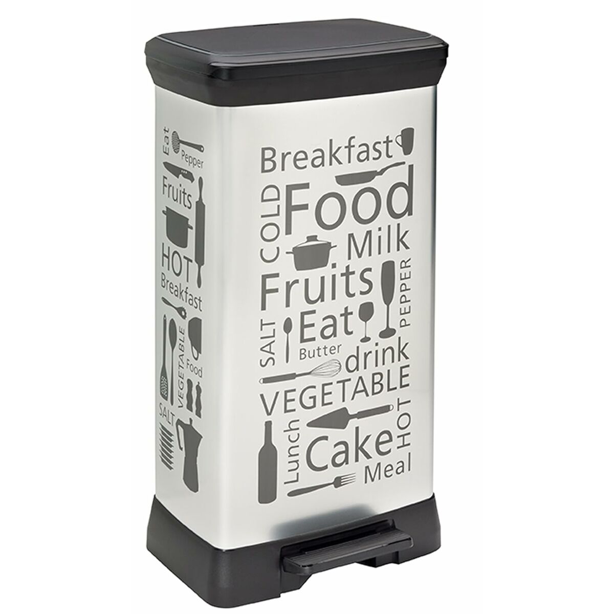 Waste bin Curver CEN-45916 Silver Metal 50 L