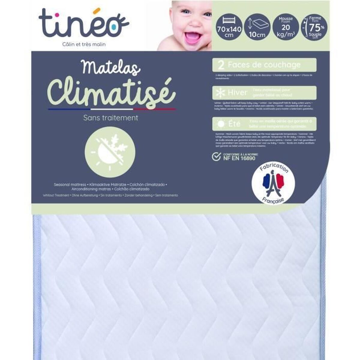 Cot mattress Tineo 70 x 140 cm